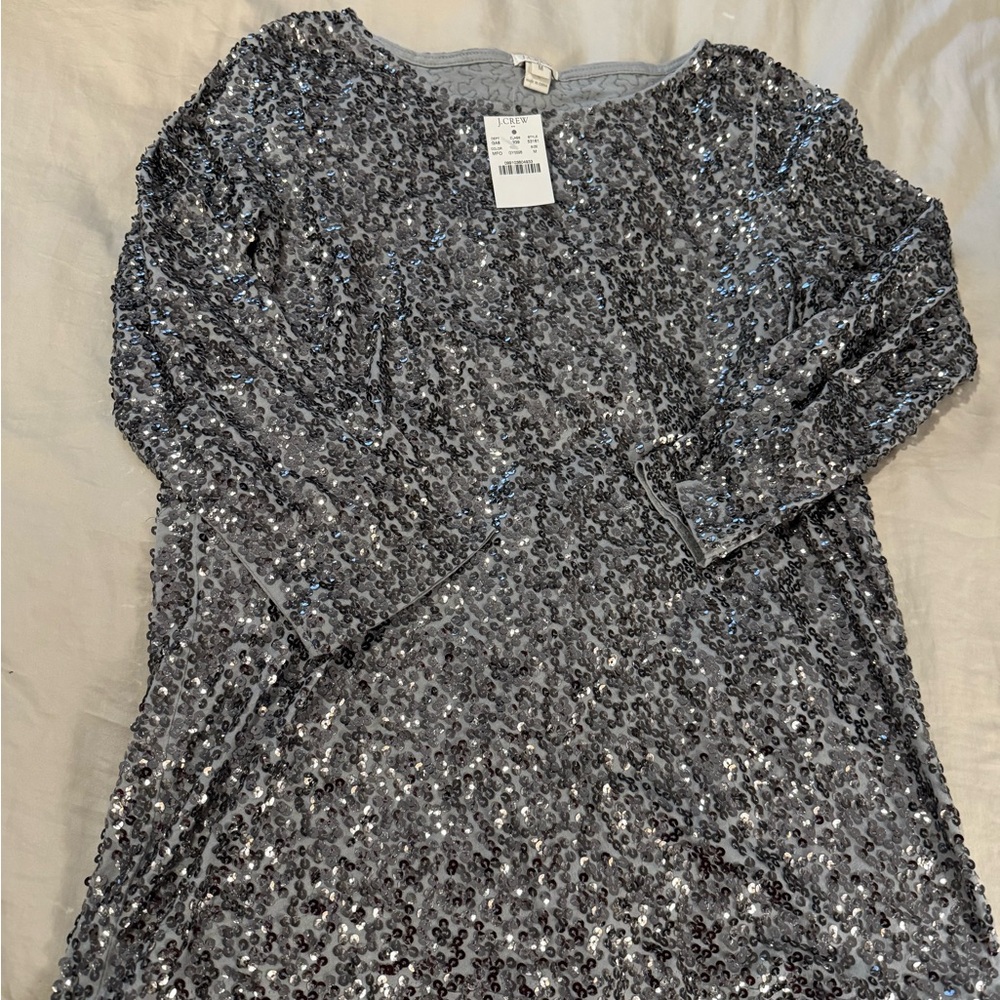 J. Crew Silver Sequin Top